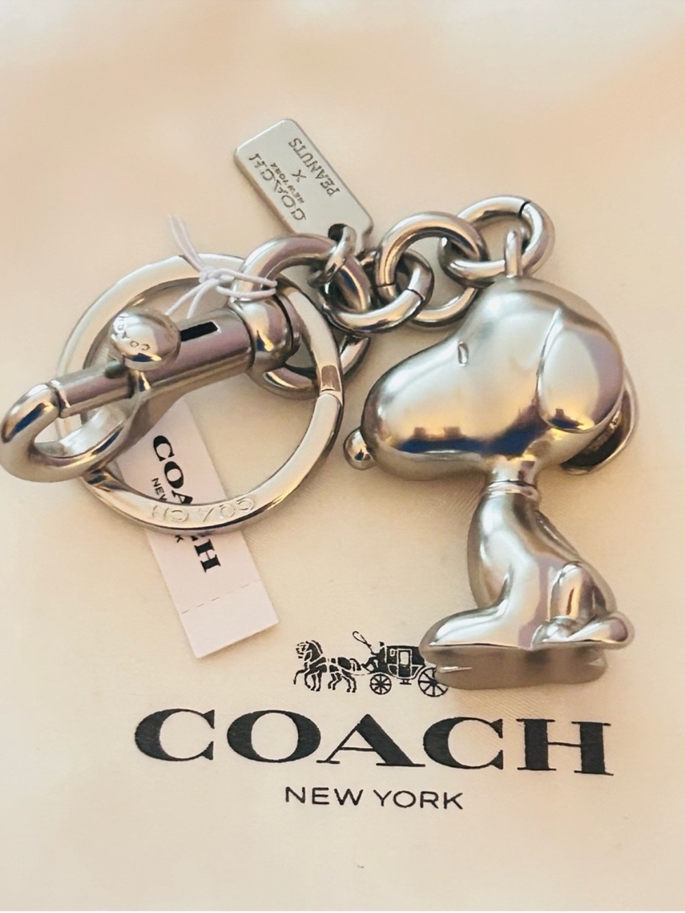 Coach X Peanuts Snoopy Keychain/ Bag Charm